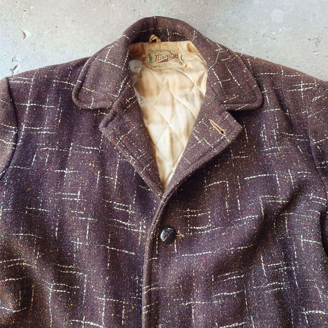 50’s wool nep coat ネップウール　ロカビリー　コート　XL
