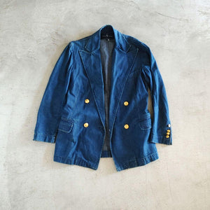 RALPH LAUREN　indigo W Jacket レディース ラルフローレン ダブルインディゴデニムジャケット 金ボタン