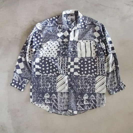 apaletta パッチワークグラフィック柄シャツ