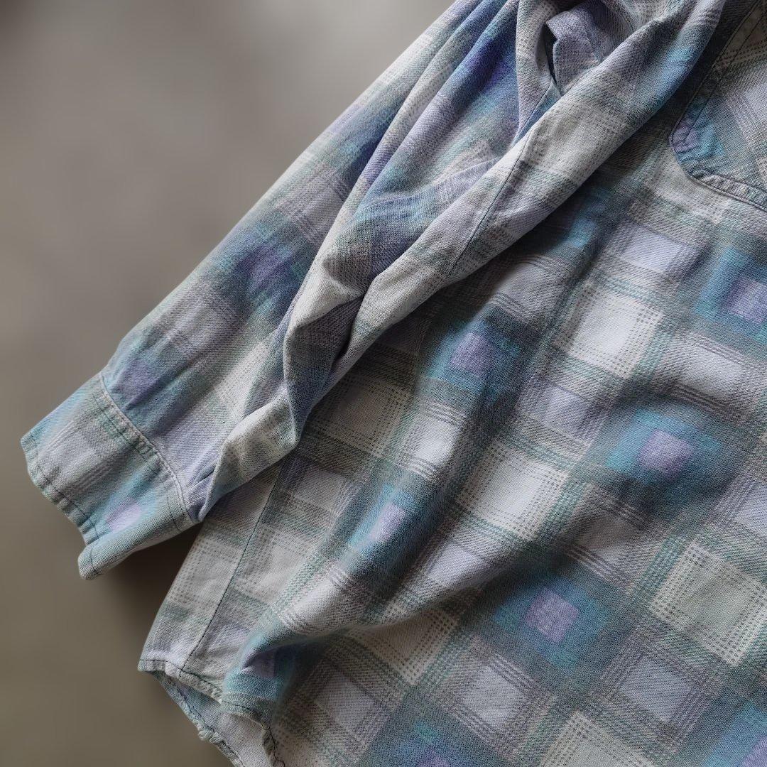 Used print flannel shirts L
