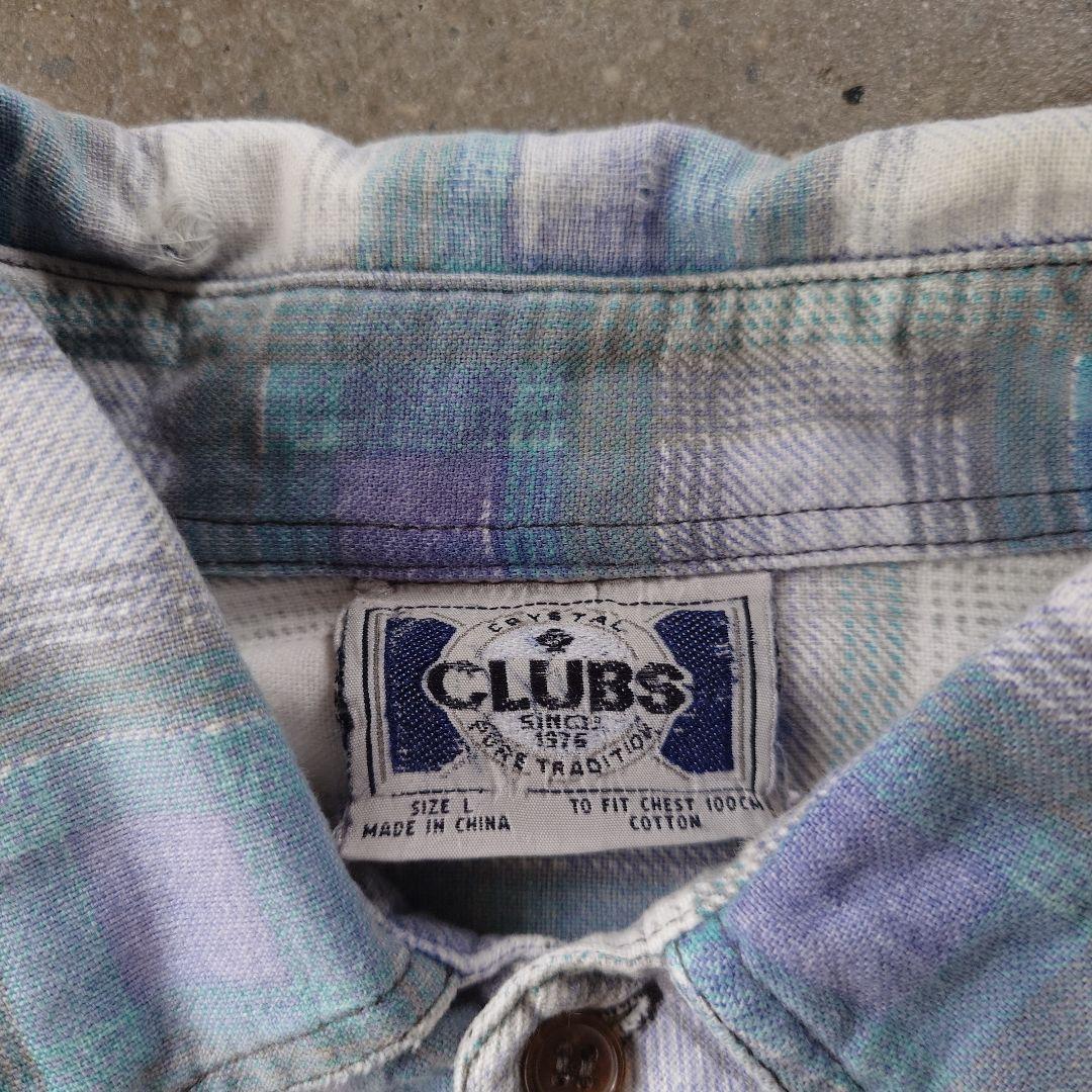 Used print flannel shirts L