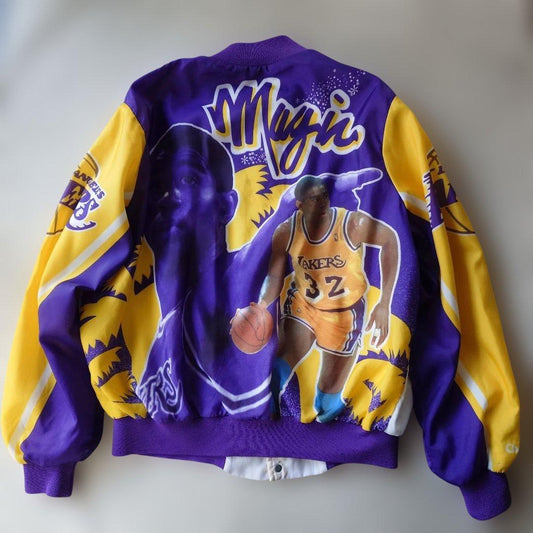 90s chalkline アメリカ製 NBA Lakers マジックジョンソン L