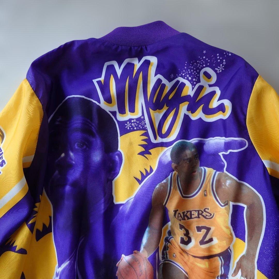 90s chalkline アメリカ製 NBA Lakers マジックジョンソン L