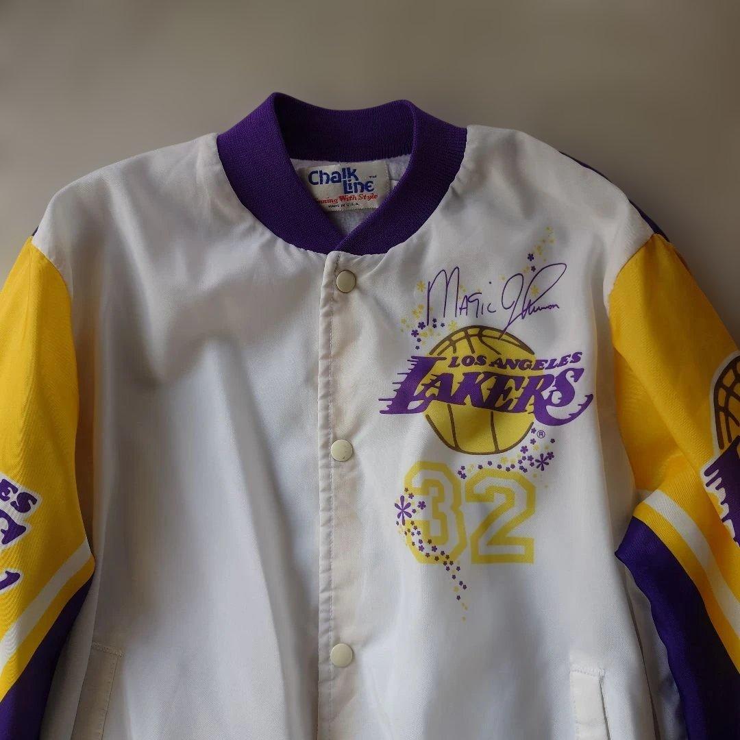 90s chalkline アメリカ製 NBA Lakers マジックジョンソン L