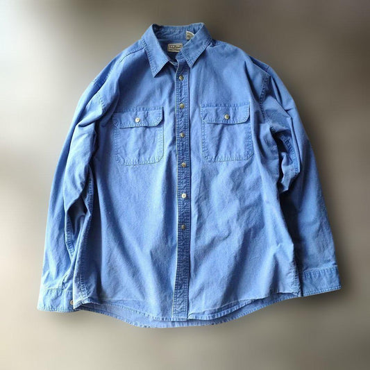 LLBEAN cotton work shirts L