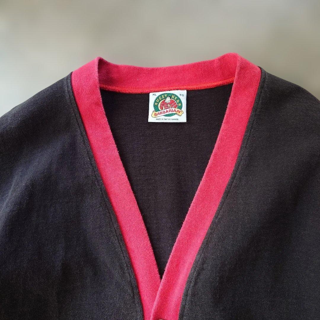 BARBARRIAN rugby shirts cardigan XL