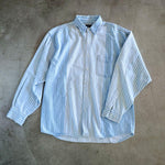 画像をギャラリービューアに読み込む, Used DENIM stripe shirts 古着　デニム マルチストライプシャツ　ワークシャツ　シャツジャケット
