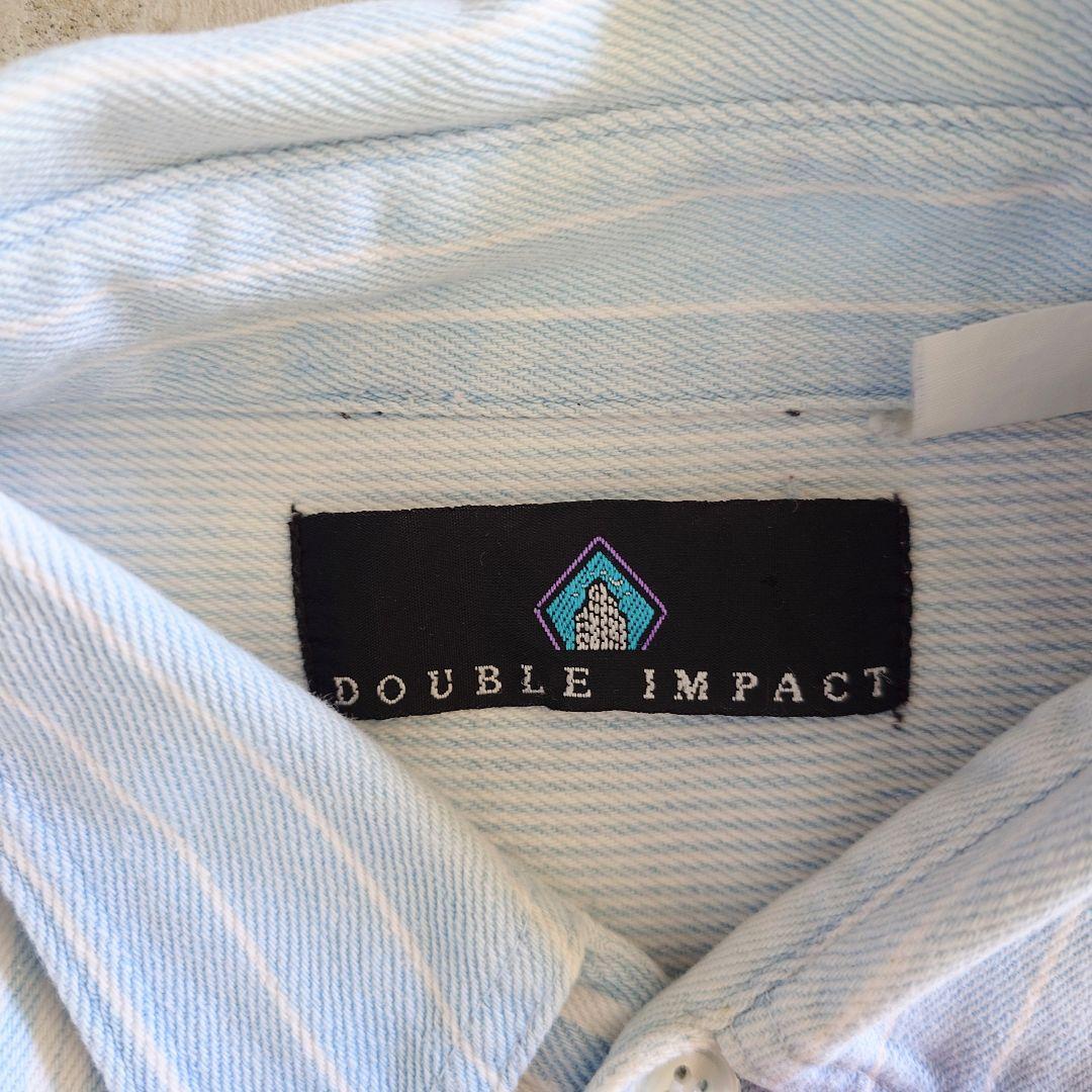 Used DENIM stripe shirts 古着　デニム マルチストライプシャツ　ワークシャツ　シャツジャケット