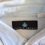 画像をギャラリービューアに読み込む, Used DENIM stripe shirts 古着　デニム マルチストライプシャツ　ワークシャツ　シャツジャケット
