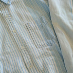 画像をギャラリービューアに読み込む, Used DENIM stripe shirts 古着　デニム マルチストライプシャツ　ワークシャツ　シャツジャケット
