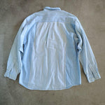 画像をギャラリービューアに読み込む, Used DENIM stripe shirts 古着　デニム マルチストライプシャツ　ワークシャツ　シャツジャケット
