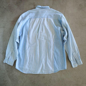 Used DENIM stripe shirts 古着　デニム マルチストライプシャツ　ワークシャツ　シャツジャケット