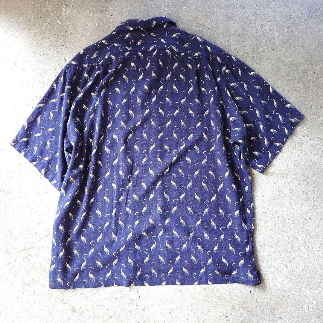 90s poloralphlauren rayon hawaiian shirts flamingo