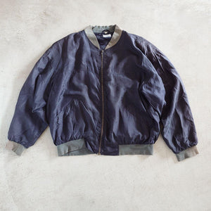 Used Silk100 blouson リブブルゾン　アウター　MA1　ドロップショルダー
