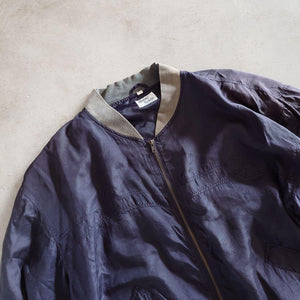 Used Silk100 blouson リブブルゾン　アウター　MA1　ドロップショルダー