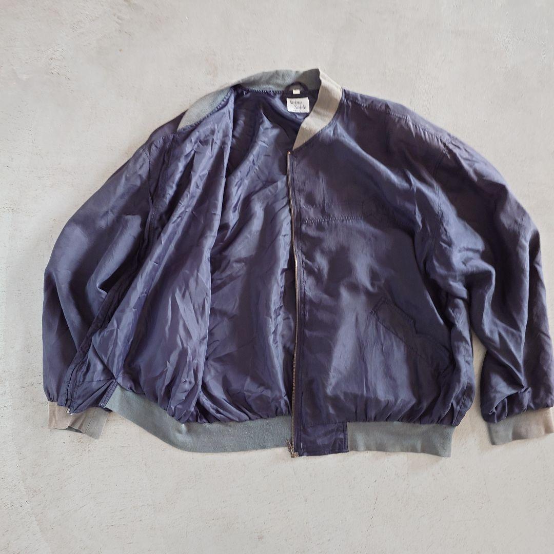 Used Silk100 blouson リブブルゾン　アウター　MA1　ドロップショルダー
