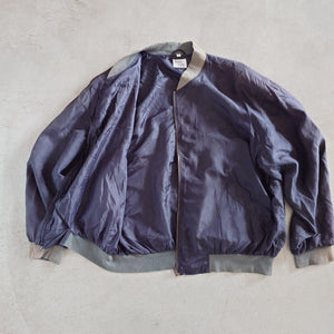 Used Silk100 blouson リブブルゾン　アウター　MA1　ドロップショルダー