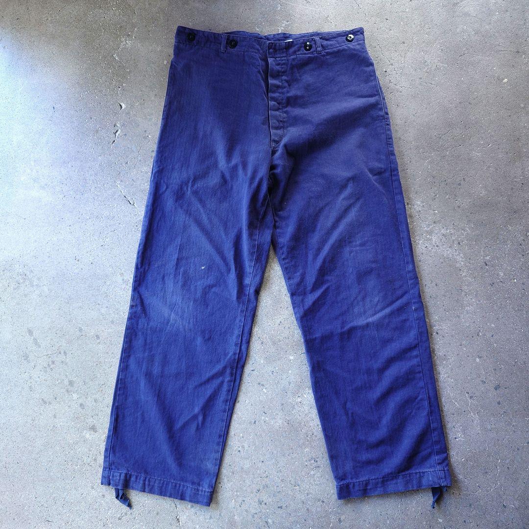 Germany Herrinbone Wide Work Pants ドイツ　ヘリンボーン　ワイドワークパンツ　XL