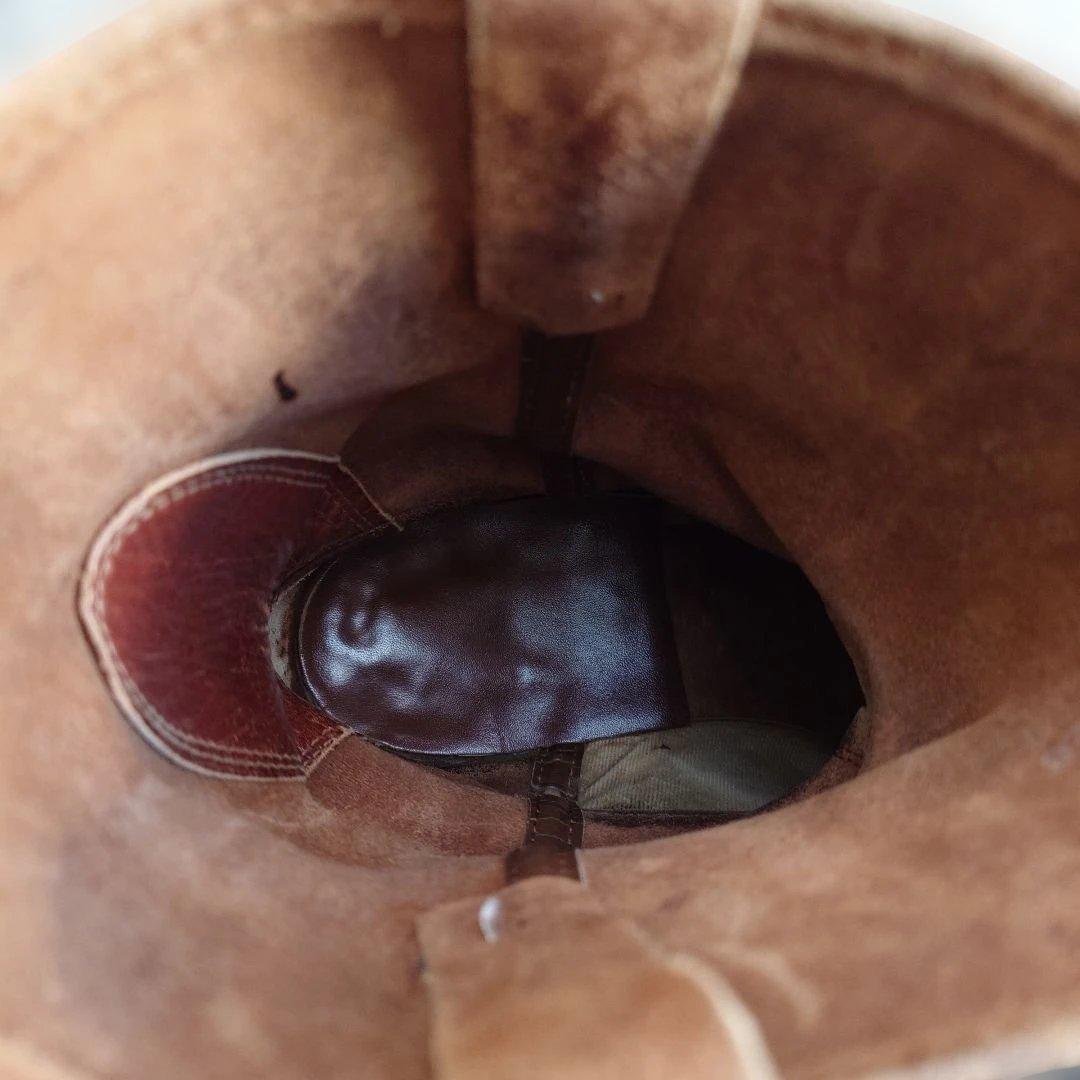 70s suede pecos boots 10inch