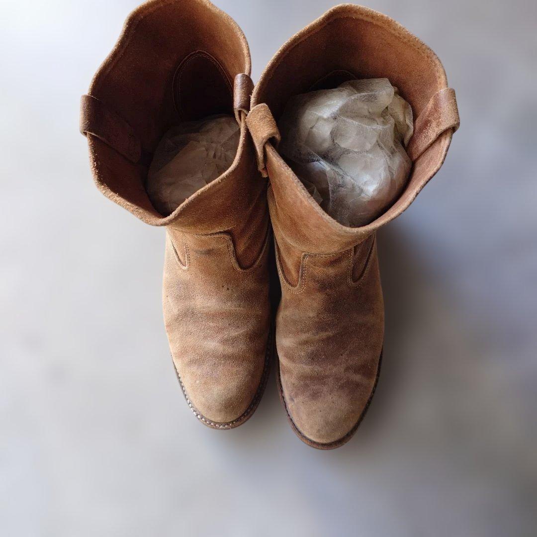 70s suede pecos boots 10inch