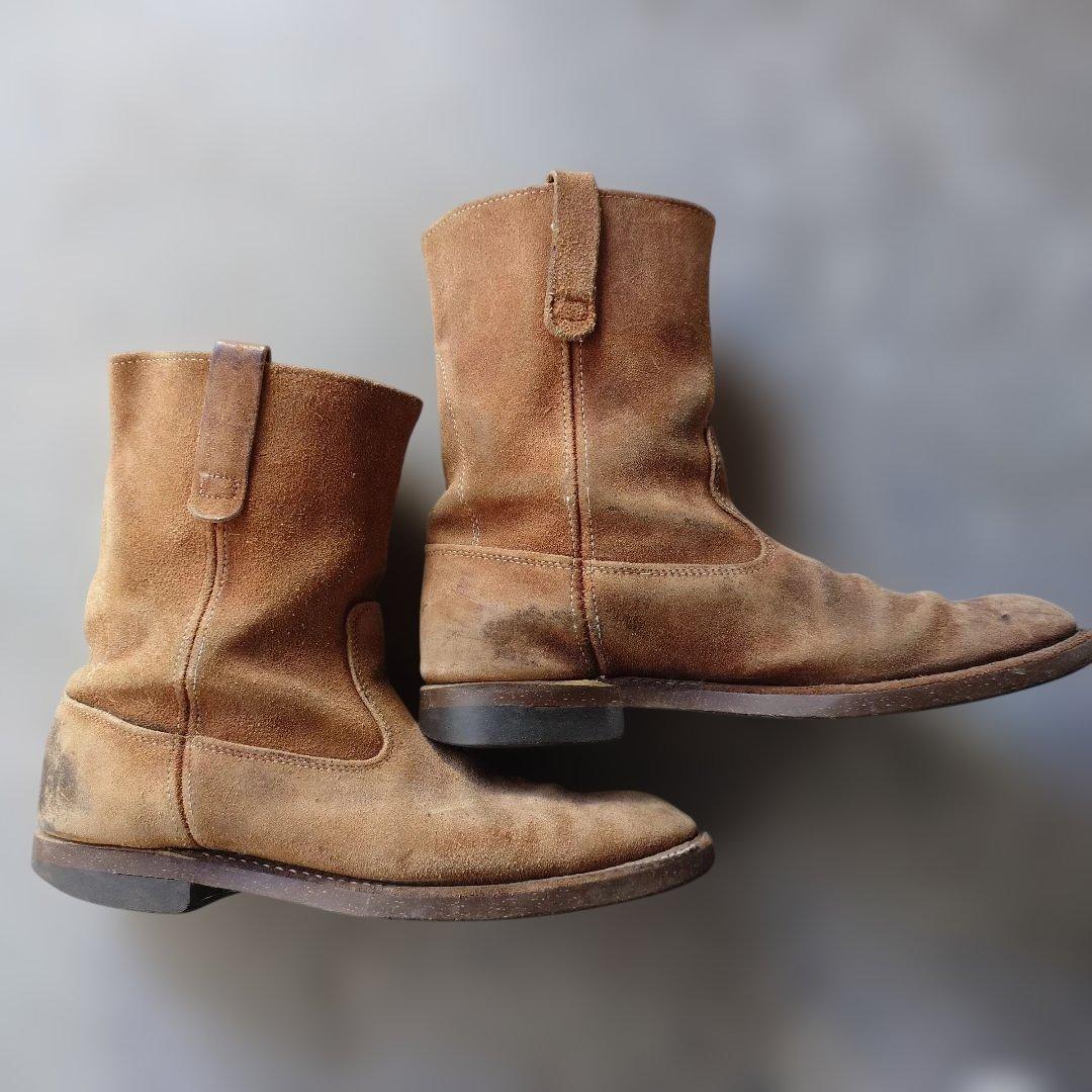 70s suede pecos boots 10inch