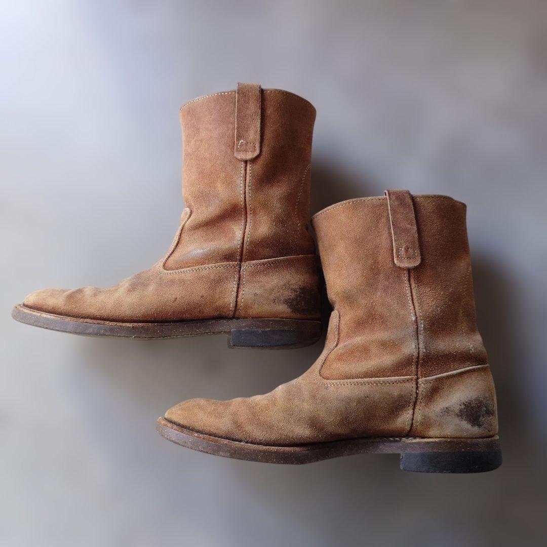 70s suede pecos boots 10inch