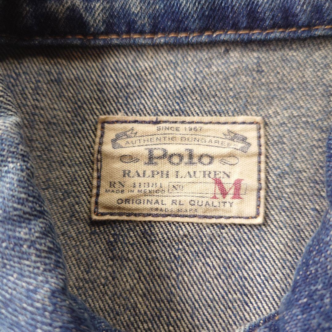 poloralphlauren faded denim jacket M