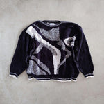 画像をギャラリービューアに読み込む, Uded allover knit made in ITALY 古着　ユーズド　柄物ニット　イタリア製　XL

