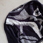 画像をギャラリービューアに読み込む, Uded allover knit made in ITALY 古着　ユーズド　柄物ニット　イタリア製　XL

