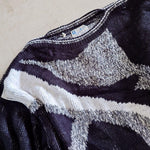 画像をギャラリービューアに読み込む, Uded allover knit made in ITALY 古着　ユーズド　柄物ニット　イタリア製　XL

