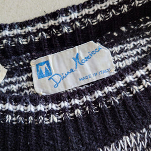 Uded allover knit made in ITALY 古着　ユーズド　柄物ニット　イタリア製　XL