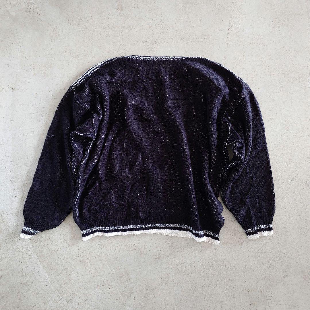 Uded allover knit made in ITALY 古着　ユーズド　柄物ニット　イタリア製　XL