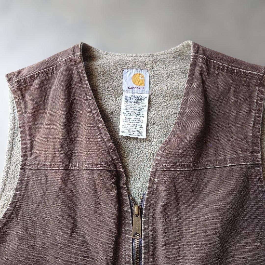CARHARTT duck work vest brown M