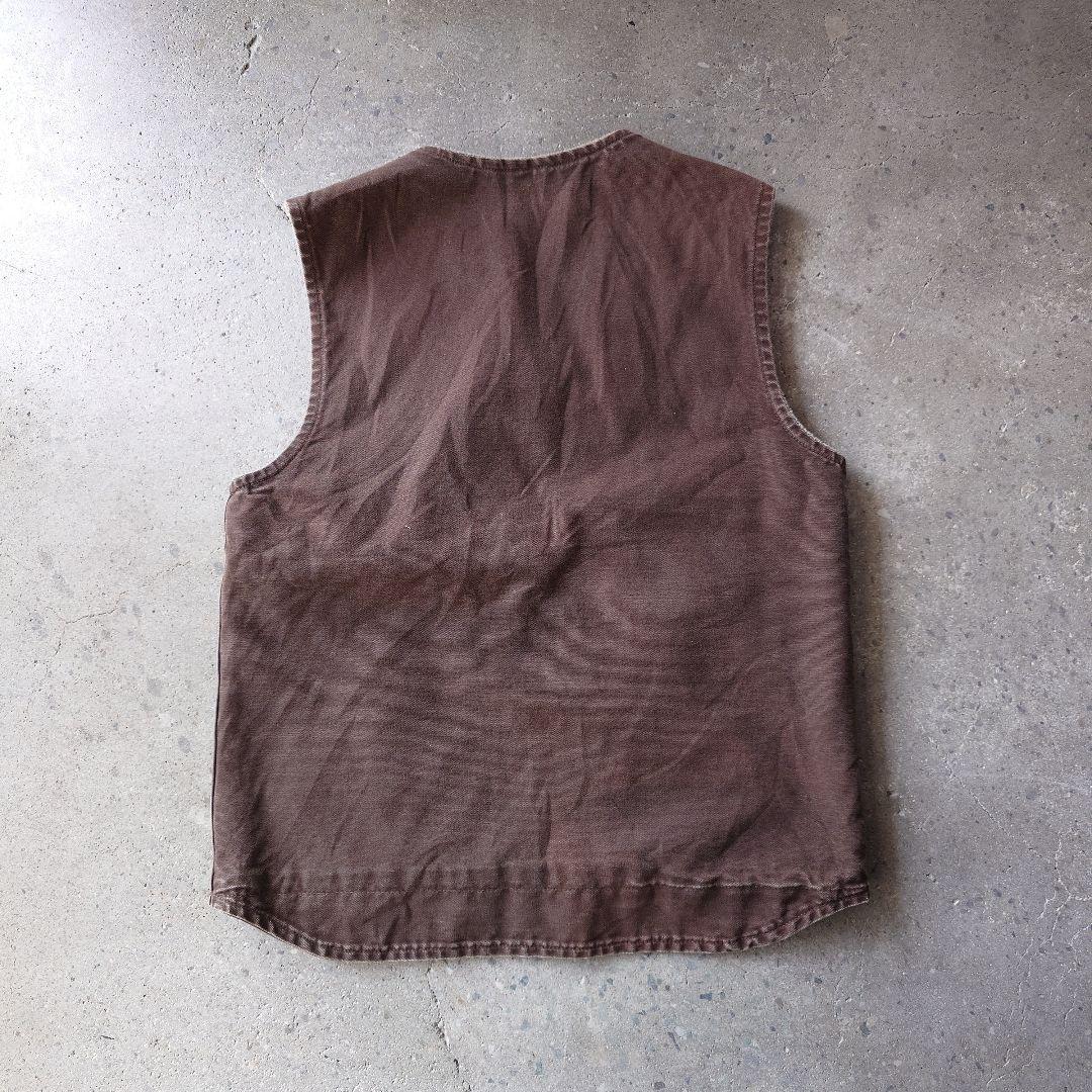 CARHARTT duck work vest brown M