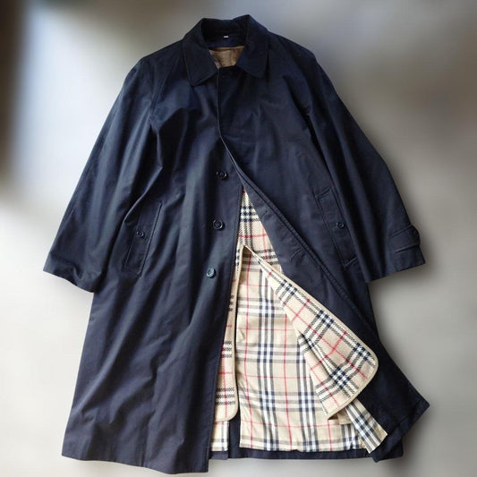 BURBERRY LONDON trench coat black L nova check
