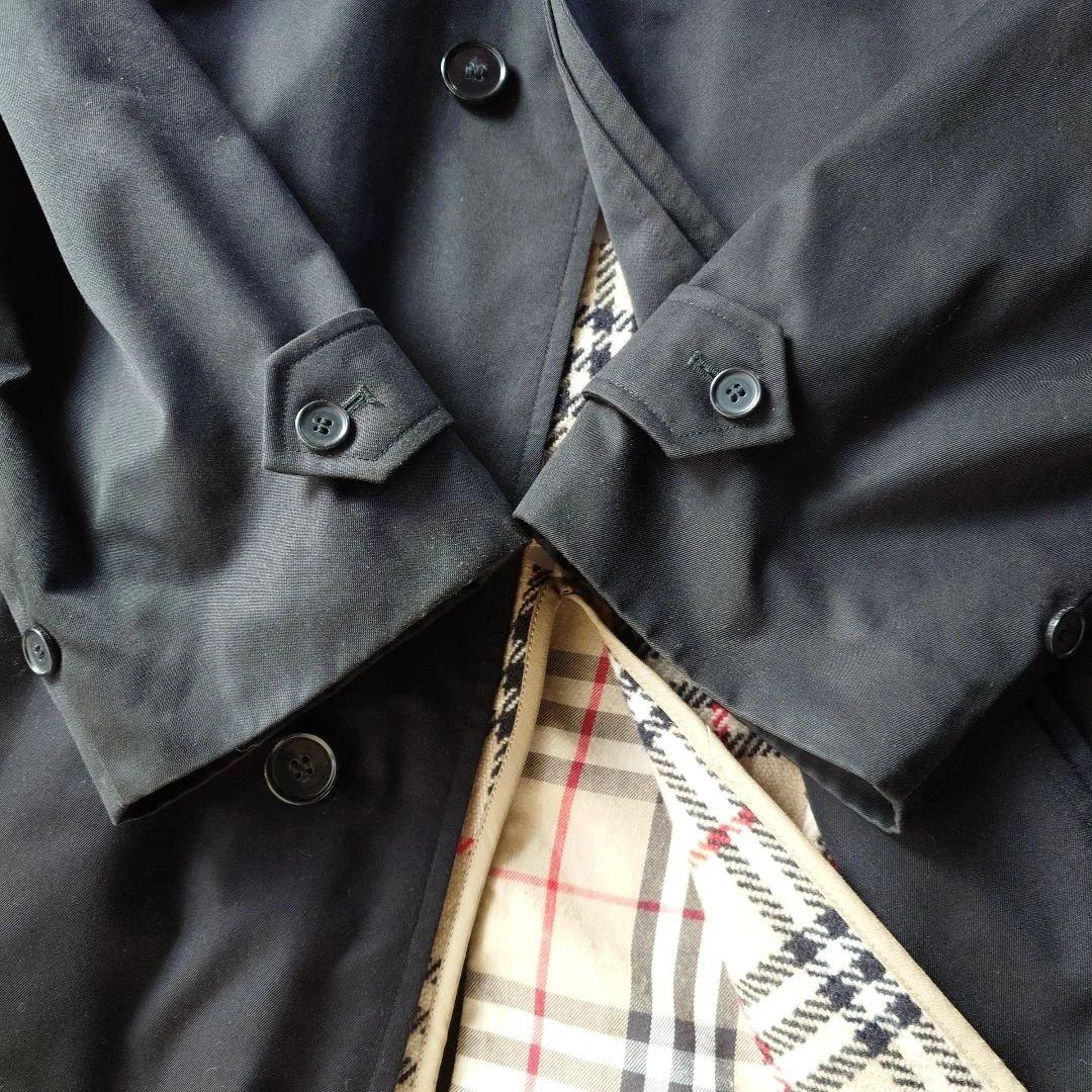 BURBERRY LONDON trench coat black L nova check
