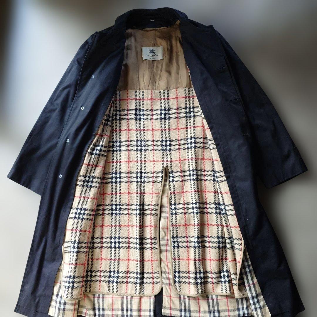 BURBERRY LONDON trench coat black L nova check