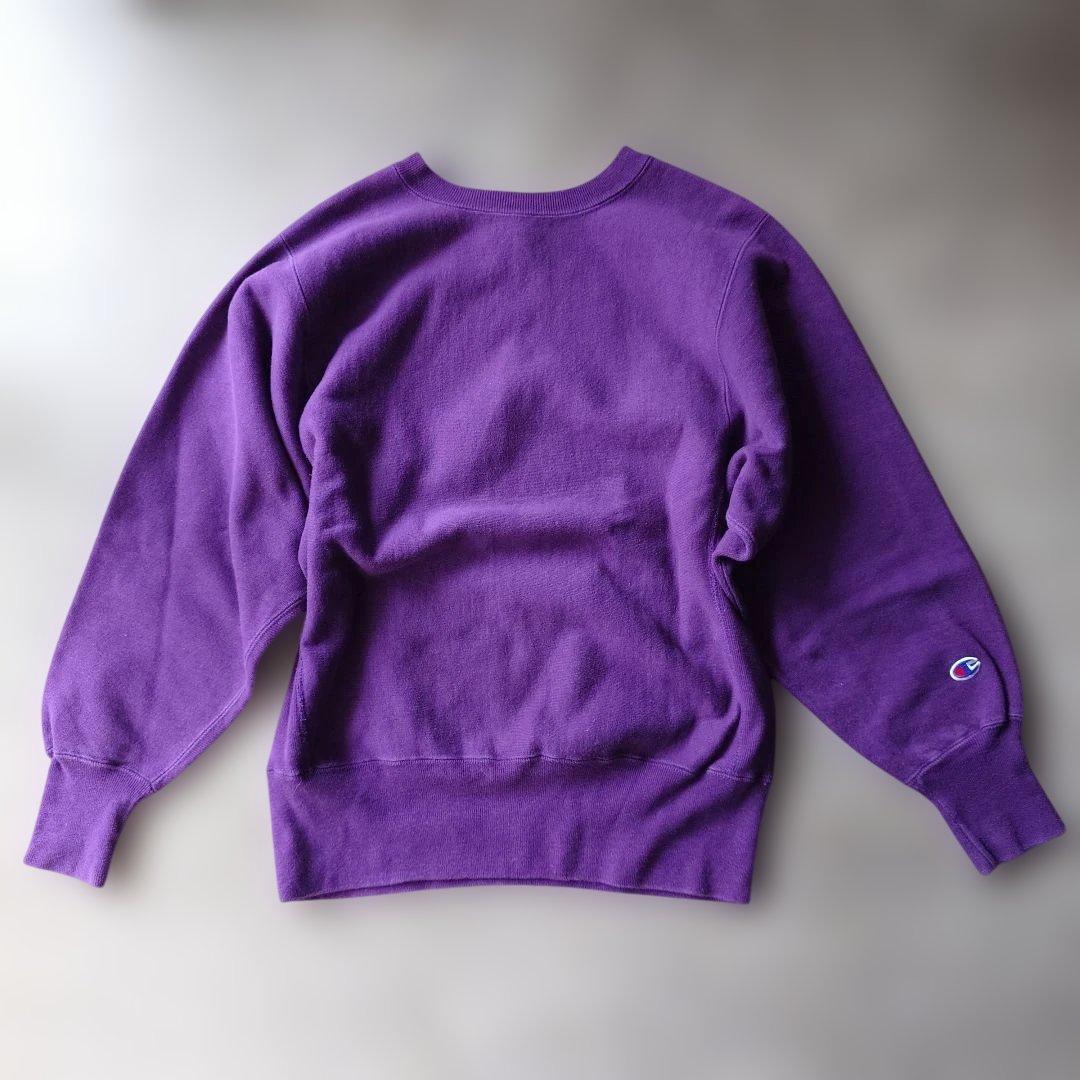 90s champion reverse weave sweat USA puple 目なし