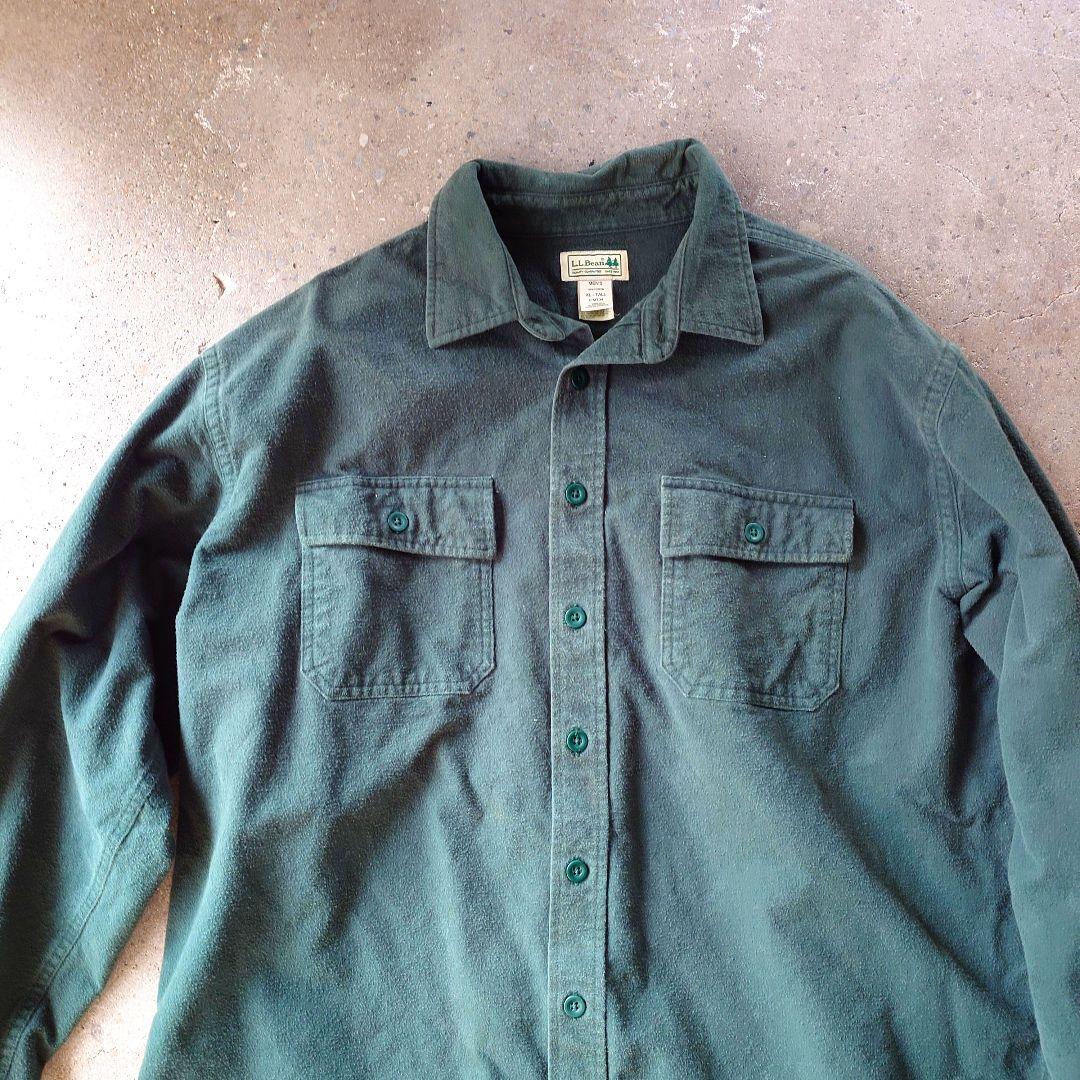 L.LBEAN shamore cotton flannel shirts XL エルエルビーン　シャモア　コットンフランネルシャツ　XL