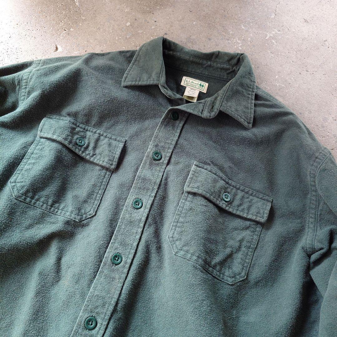 L.LBEAN shamore cotton flannel shirts XL エルエルビーン　シャモア　コットンフランネルシャツ　XL