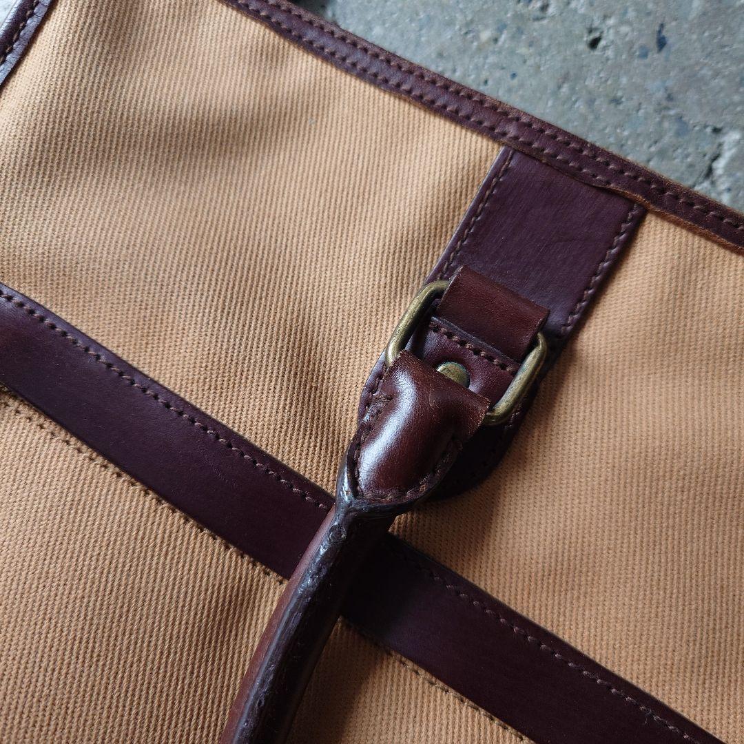 poloralphlauren canvas bag camel