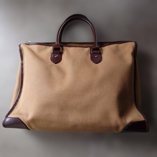 poloralphlauren canvas bag camel