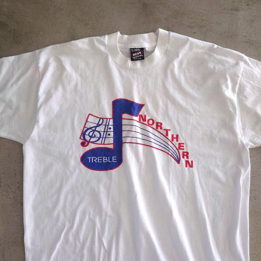 Old Fruits of loom BEST  ユーズド　プリントT アメリカ製　XL　フルーツオブルーム