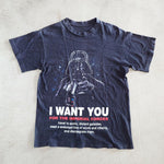 画像をギャラリービューアに読み込む, 古着vintage starwars tee ビンテージ　スターウォーズ　ダースベイダー　I WANT YOU XL
