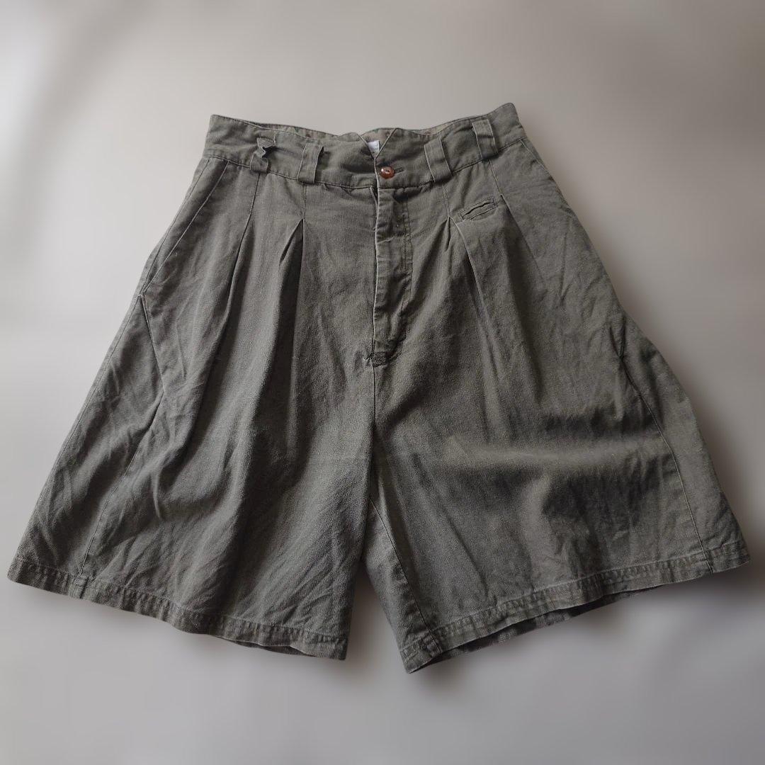 vintage linen women shorts L