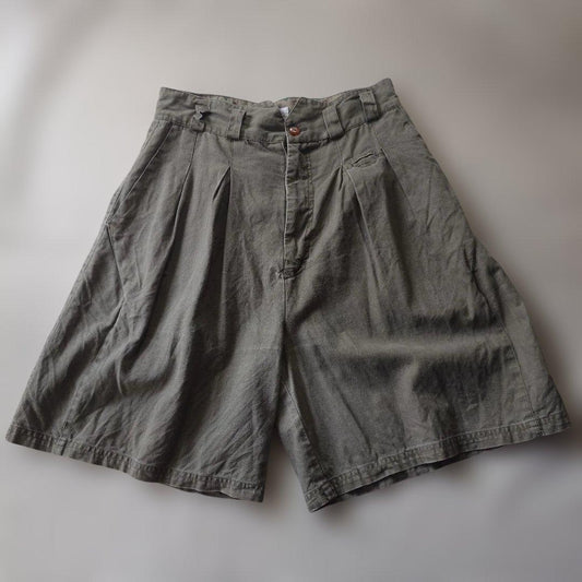 vintage linen women shorts L