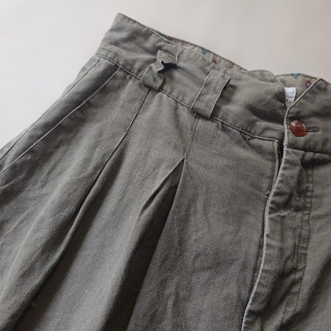 vintage linen women shorts L