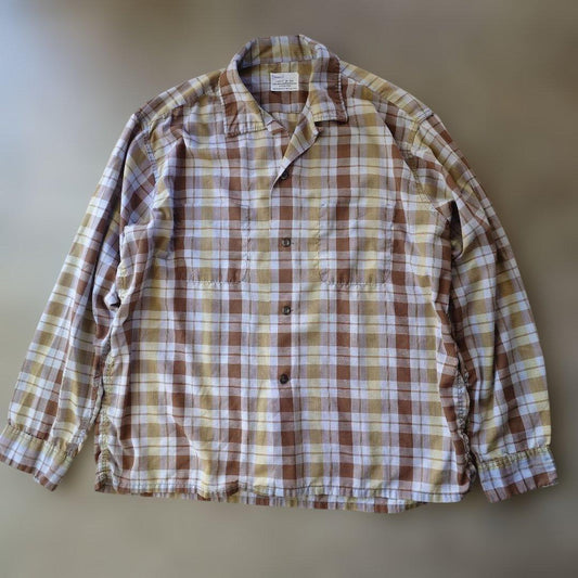 60s open collar shirts sears L