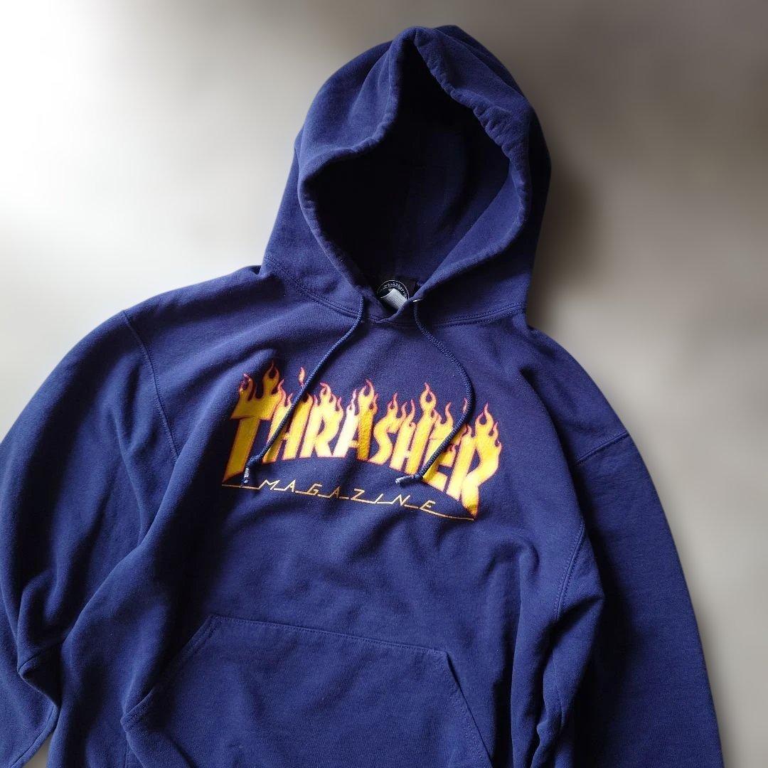 90s THRASHER hoody sweat M