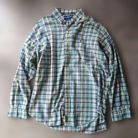 POLORALPHLAUREN Madrass check shirts L